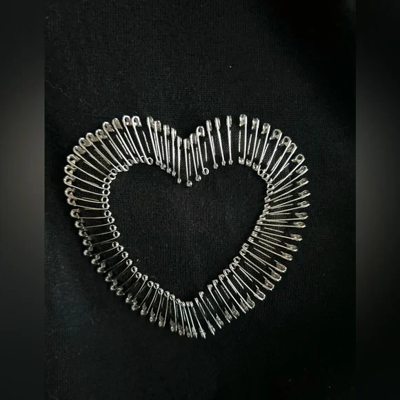 Sonia Rykiel safety pin heart sweater - Picture 5 of 10